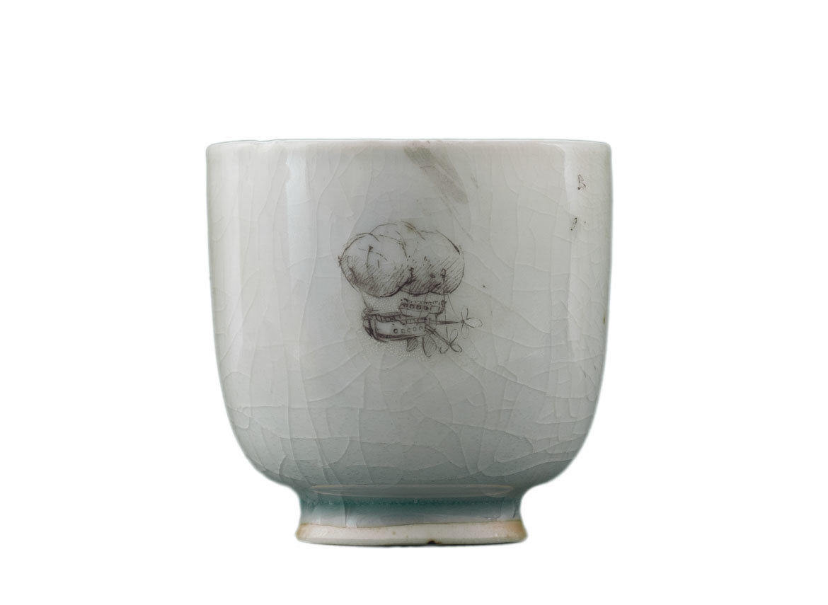 Cup # 35344, wood firing/ceramic/hand painting, 94 ml.