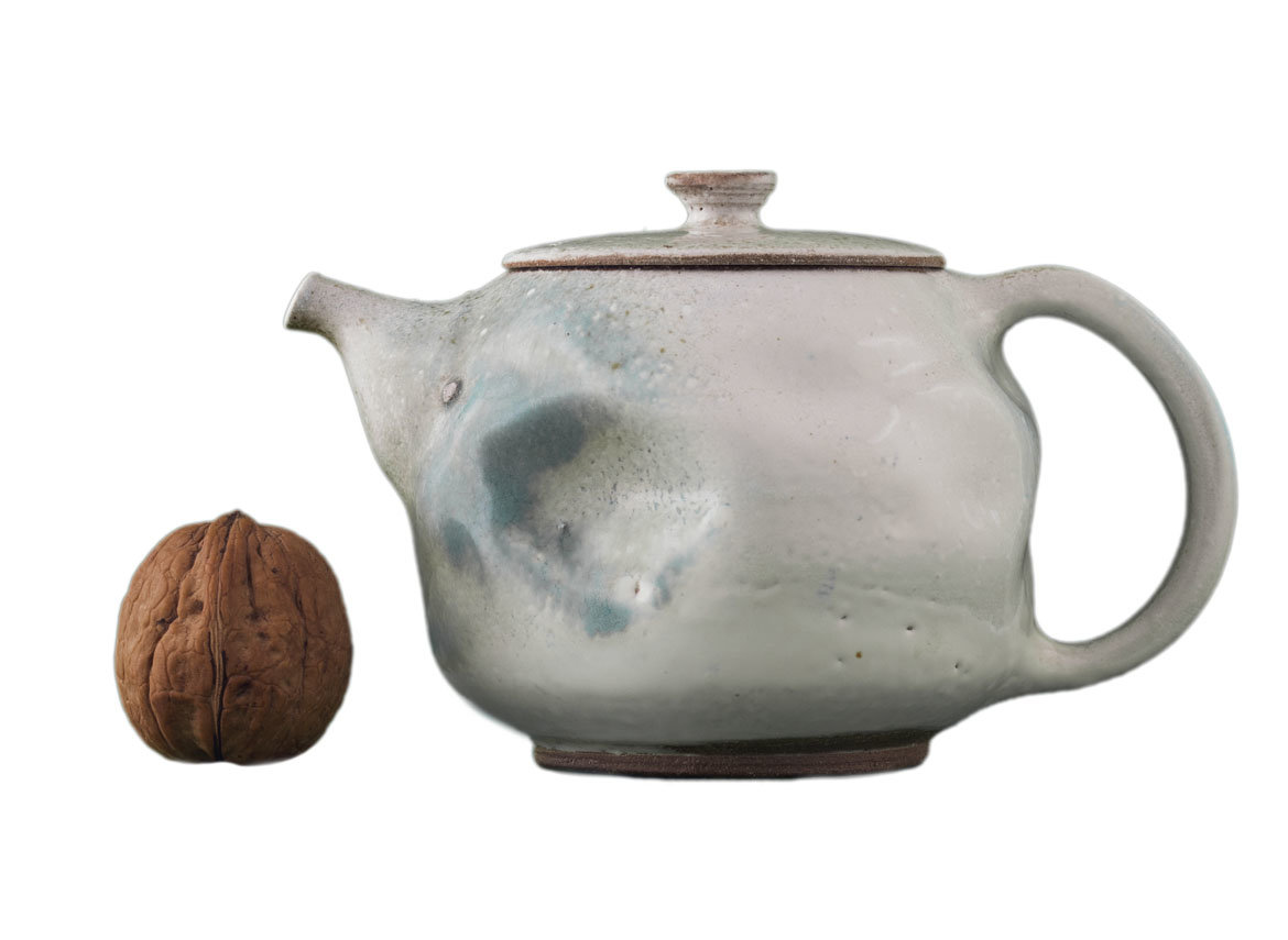 Teapot # 35390, wood firing/ceramic/hand painting, 300 ml.