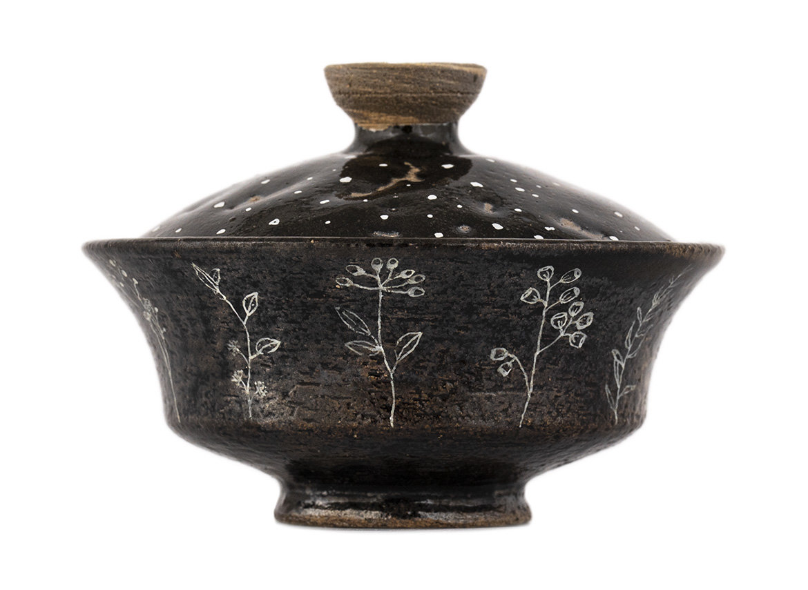 Гайвань # 35401, дровяной обжиг/керамика/ручная роспись, 130 мл.