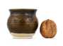 Сосуд для питья мате (калебас) # 35406, дровяной обжиг/керамика/ручная роспись,  мл.