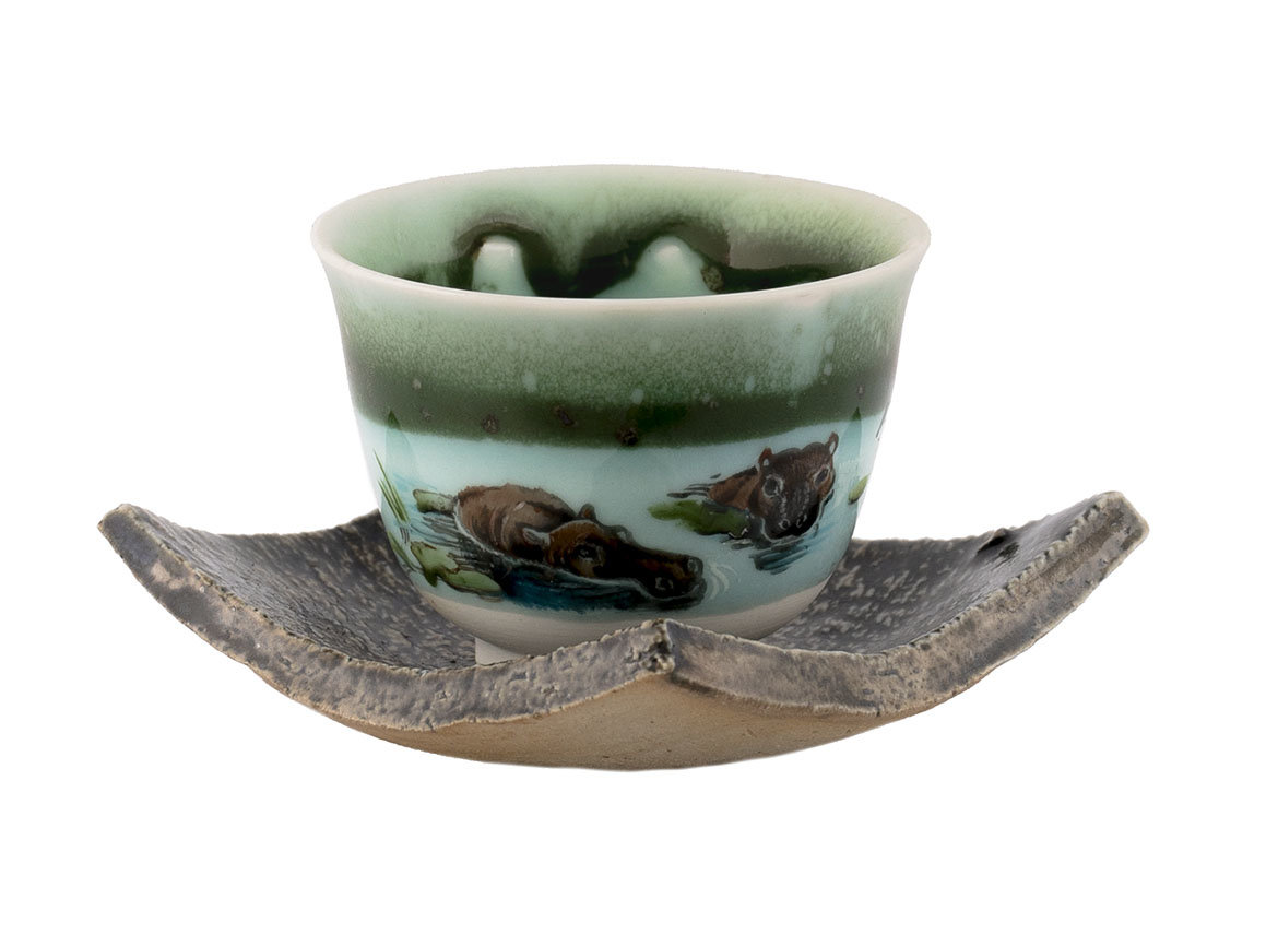 Cup stand # 35955, wood firing/ceramic