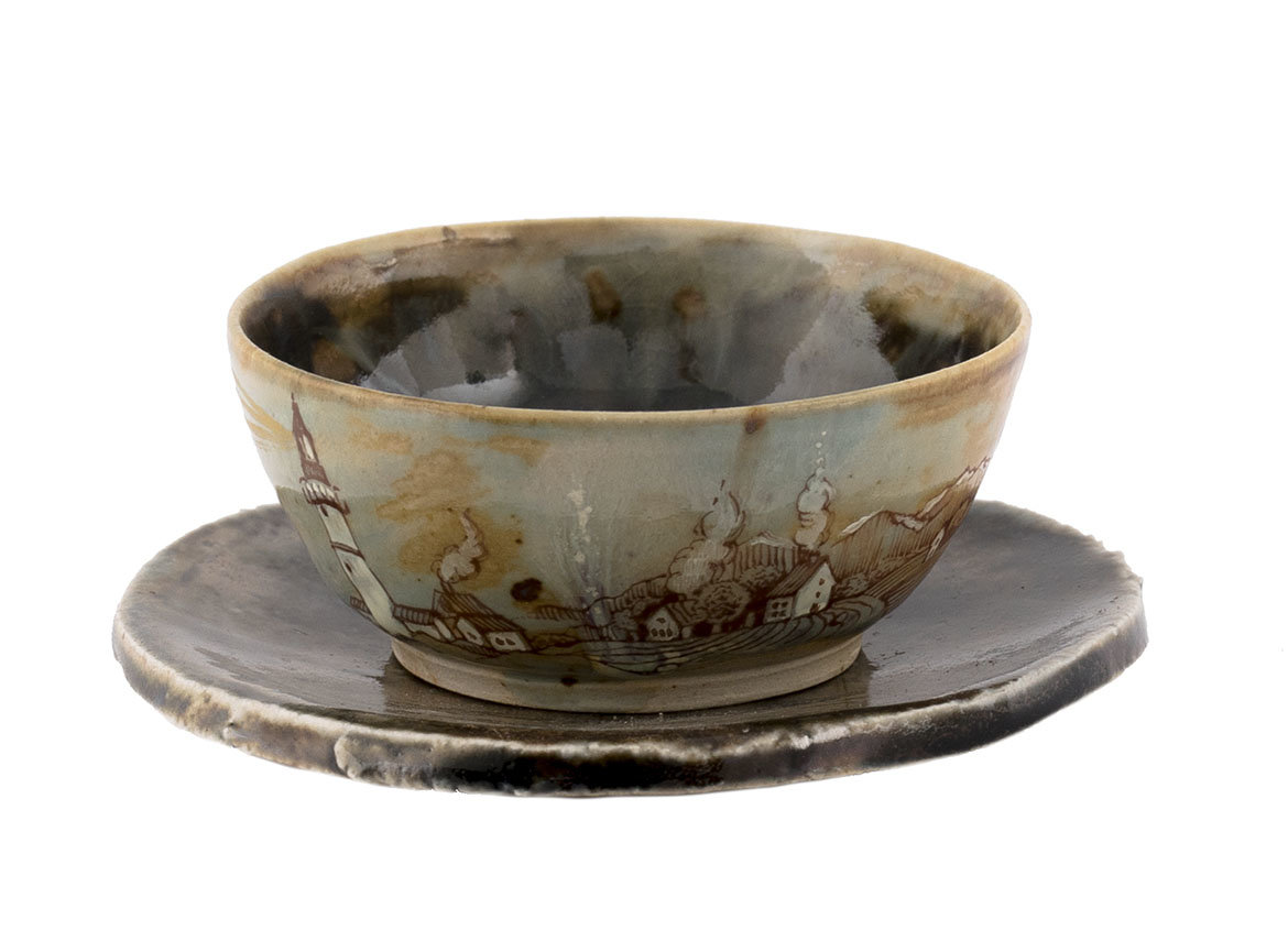 Cup stand # 35983, wood firing/ceramic