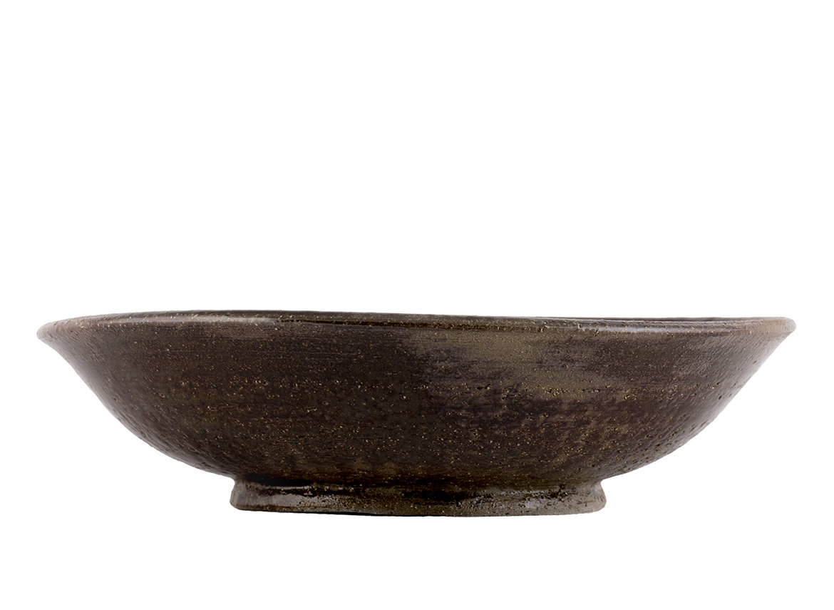 Блюдо для украшения чайного стола (чайная тарелка) # 36287, дровяной обжиг/керамика/ручная роспись
