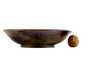 Блюдо для украшения чайного стола (чайная тарелка) # 36287, дровяной обжиг/керамика/ручная роспись