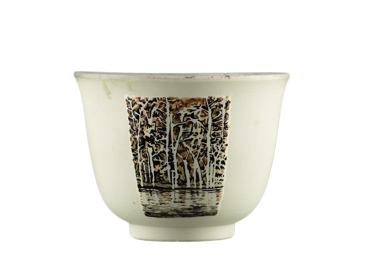 Cup # 36448, wood firing/ceramic/hand painting, 62 ml.