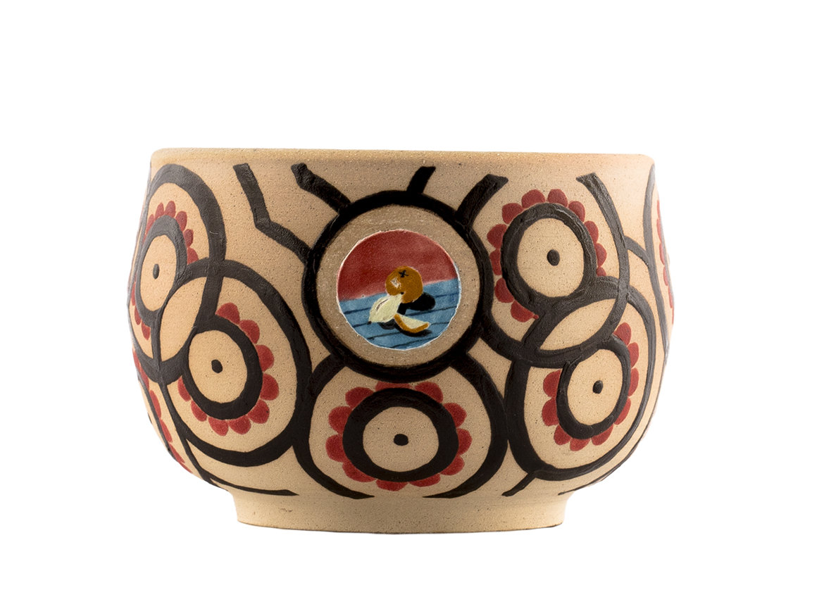 Cup # 36458, wood firing/ceramic/hand painting, 176 ml.