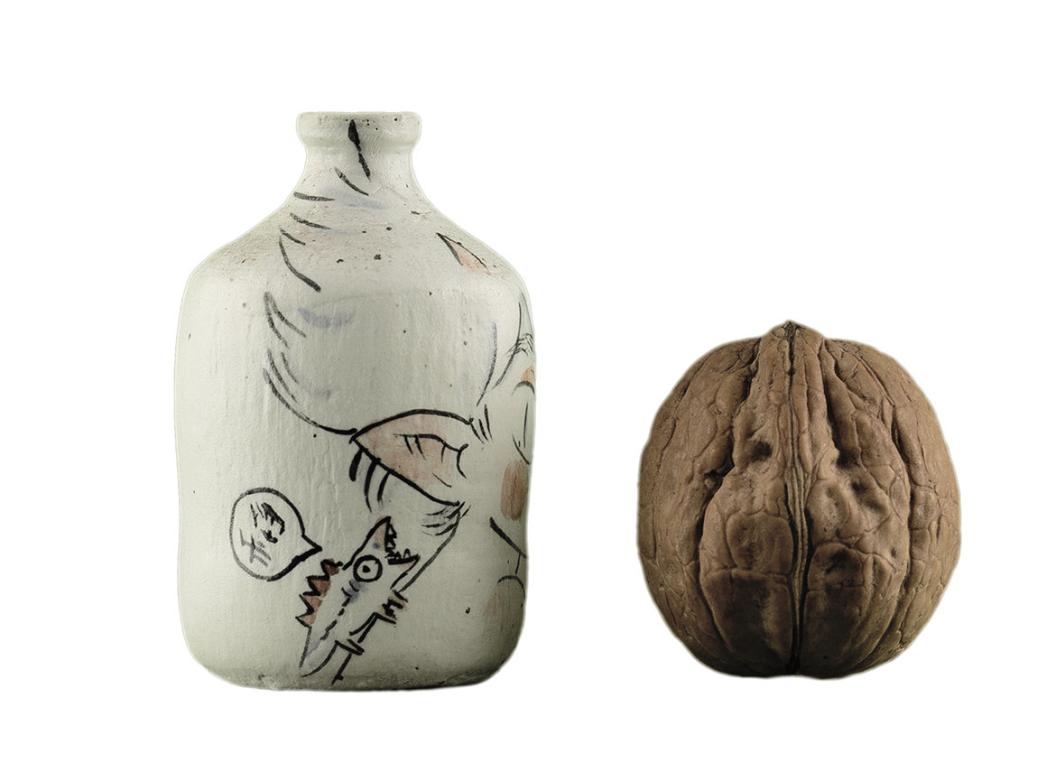 Vase # 36506, wood firing/ceramic/hand painting