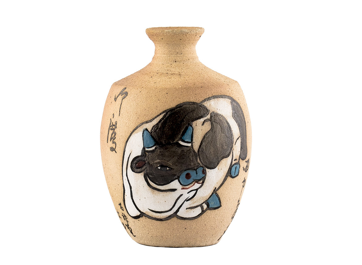 Vase # 36508, wood firing/ceramic/hand painting