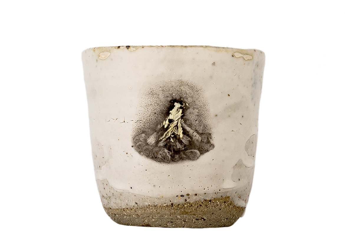 Cup # 37058, wood firing/ceramic/hand painting, 146 ml.