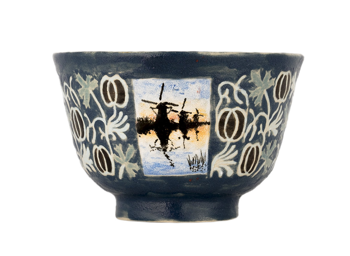Cup # 38349, ceramic/hand painting, 63 ml.