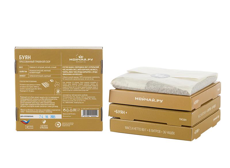 Травяной сбор прессованный «Буян», 80 г.