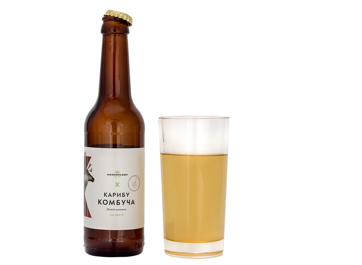 Kombucha drink on the mate, 330 ml.