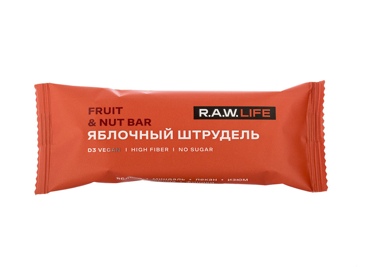 R.A.W. LIFE  Орехово-фруктовый батончик "Яблочный штрудель"