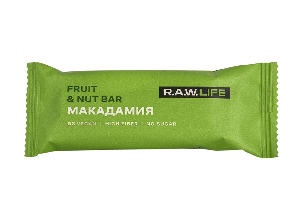 R.A.W. LIFE Орехово-фруктовый батончик "Макадамия"