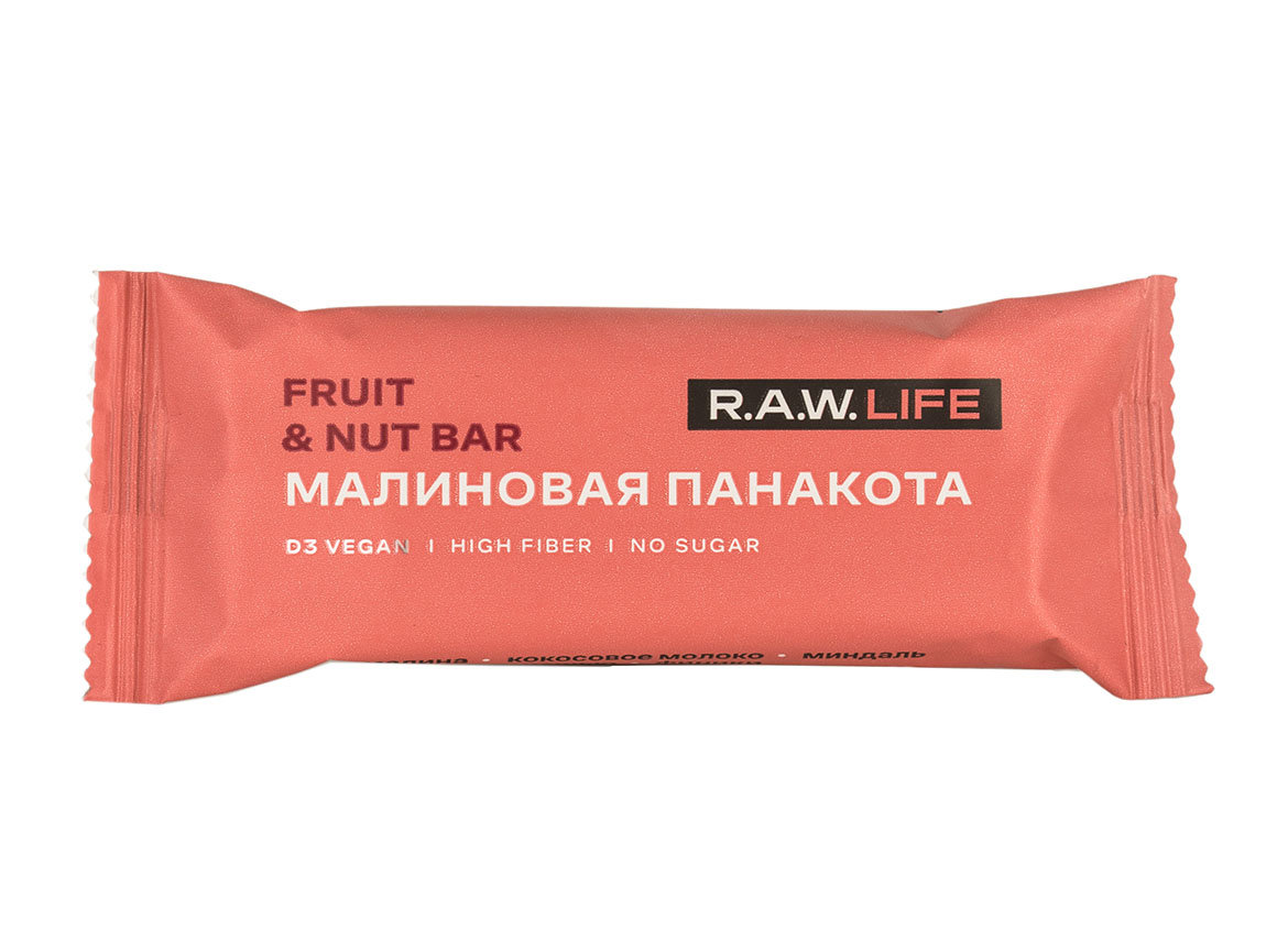R.A.W. LIFE Орехово-фруктовый батончик "Малиновая панакота"