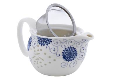 Набор посуды для чайной церемонии из 7 предметов # 41450, фарфор: чайник 350 мл, 6 пиал по 60 мл.