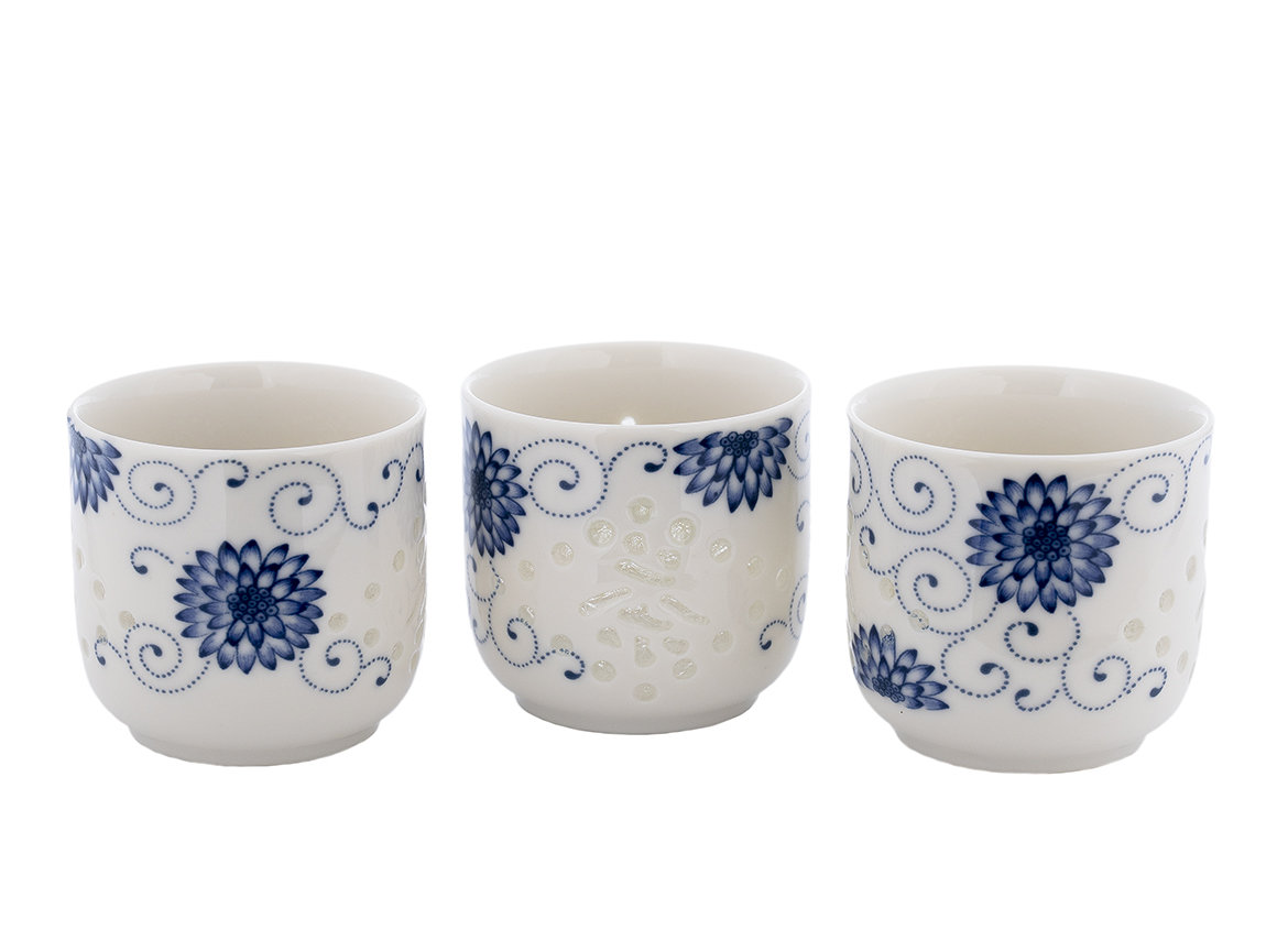 Set fot tea ceremony (7 items) # 41450, porcelain: teapot 350 ml, six cups 60 ml.