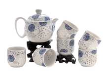 Набор посуды для чайной церемонии из 7 предметов # 41450 фарфор: чайник 350 мл 6 пиал по 60 мл