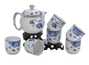 Набор посуды для чайной церемонии из 7 предметов # 41456, фарфор: Чайник 342 мл, 6 пиал по 113мл