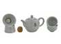 Набор посуды для чайной церемонии из 9 предметов # 41458, фарфор: чайник 268 мл, гундаобэй 210 мл, сито, 6 пиал по 50 мл.