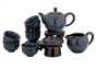 Набор посуды для чайной церемонии из 9 предметов # 41463, фарфор: чайник 268 мл, гундаобэй 210 мл, сито, 6 пиал по 50 мл.