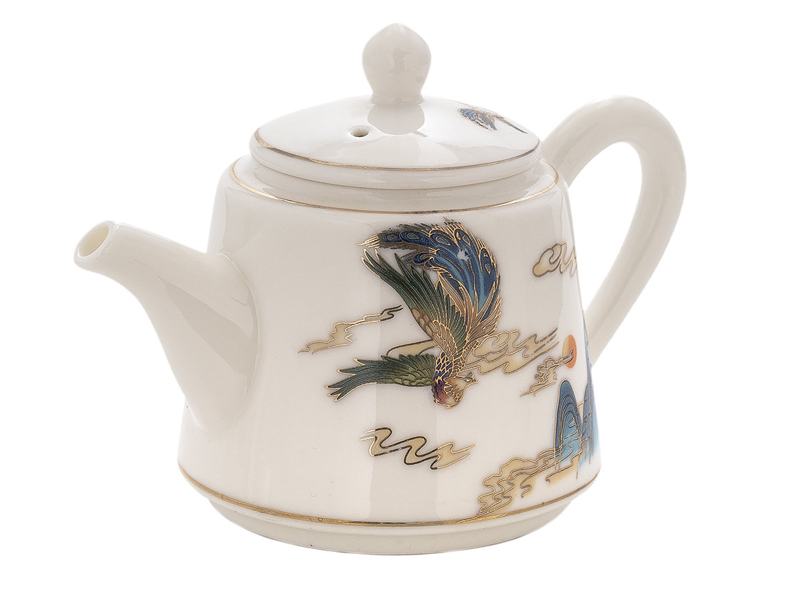 Set fot tea ceremony (9 items) # 41468, porcelain: teapot 245 ml, gundaobey 170 ml, teamesh, six cups 40 ml.