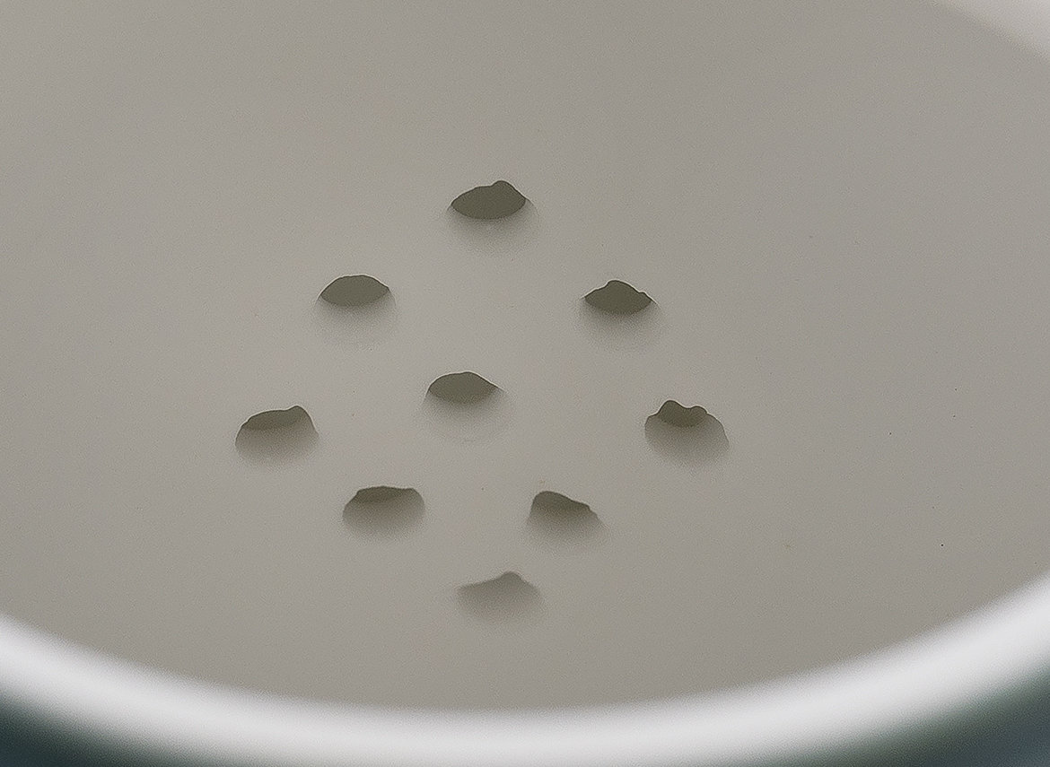 Набор посуды для чайной церемонии из 9 предметов # 41477, фарфор: Чайник 245 мл, гундаобэй 170 мл, сито, 6 пиал по 40 мл.