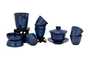Набор посуды для чайной церемонии из 9 предметов # 41480, фарфор: гайвань 204 мл, гундаобэй 203 мл, сито, 6 пиал по 64 мл.