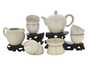 Set for tea ceremony (9 items) # 41483, porcelain: teapot 210 ml, gundaobey 150 ml, teamesh, six cups 64 ml.