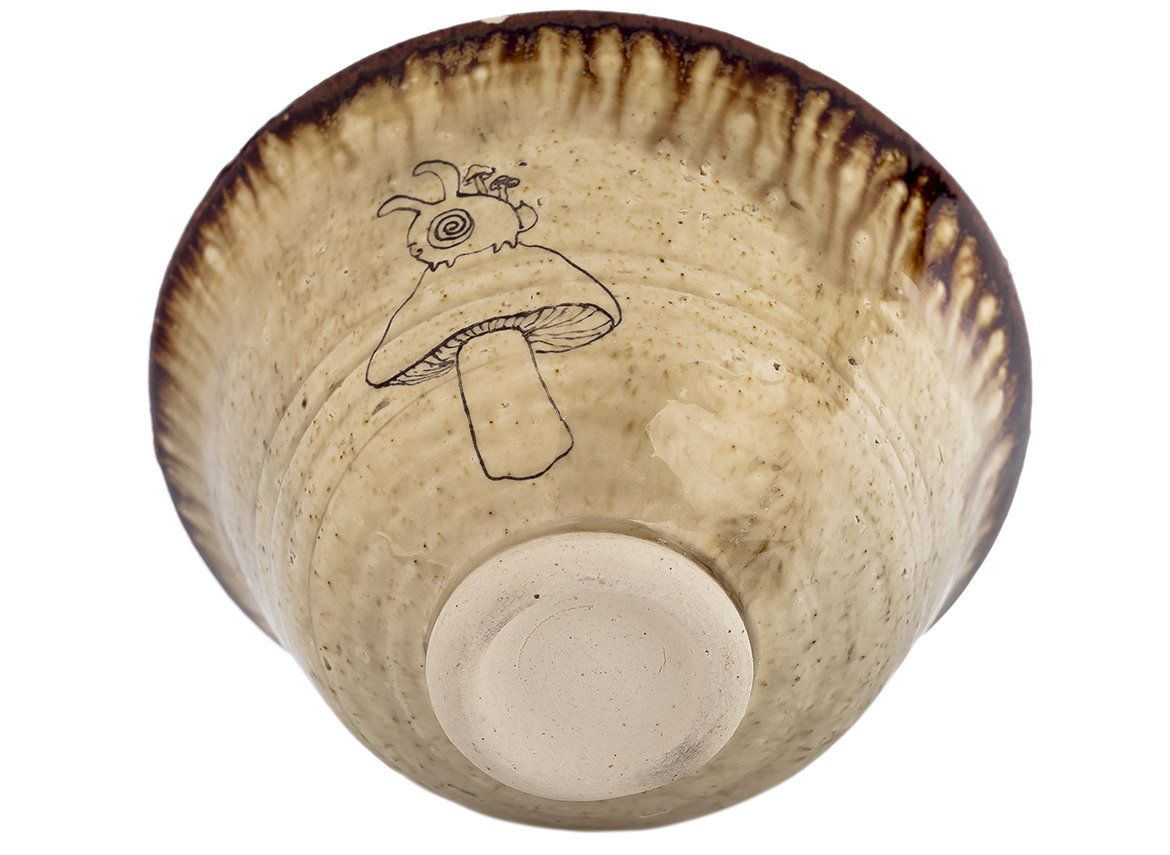 Cup handmade Moychay # 41586, ceramic/hand painting, 'Halting', 166 ml.