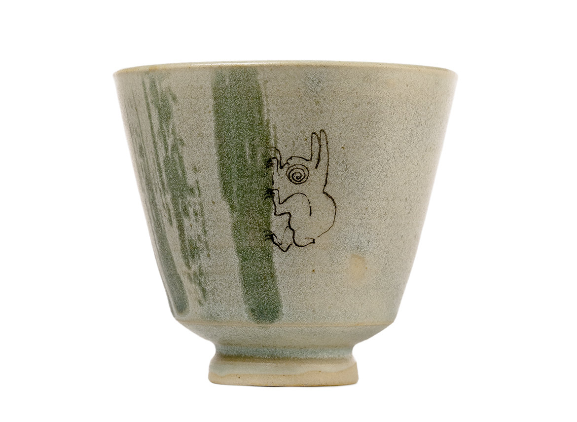 Cup handmade Moychay # 41595, ceramic/hand painting, 'cliffhanger', 117 ml.