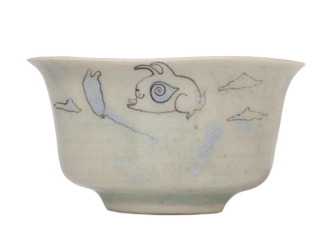Cup handmade Moychay # 41621, ceramic/hand painting, 145 ml.