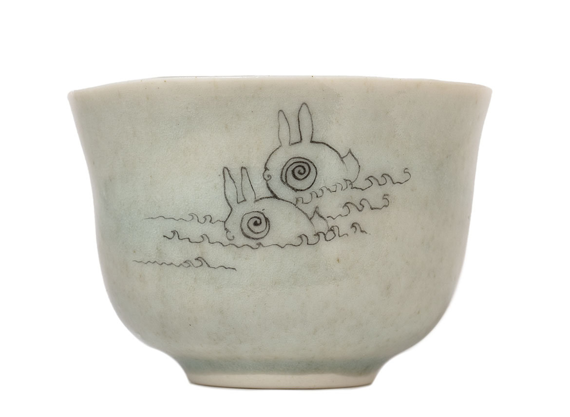 Cup handmade Moychay # 41630, ceramic/hand painting, 187 ml.