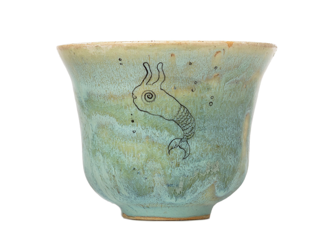 Cup handmade Moychay # 41639, ceramic/hand painting, 238 ml.