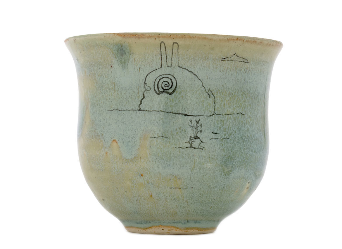 Cup handmade Moychay # 41654, ceramic/hand painting, 205 ml.