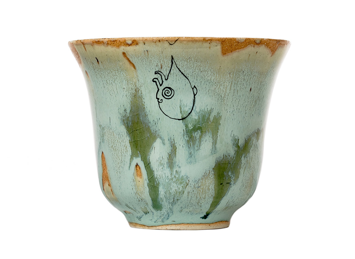 Cup handmade Moychay # 41656, ceramic/hand painting, 219 ml.