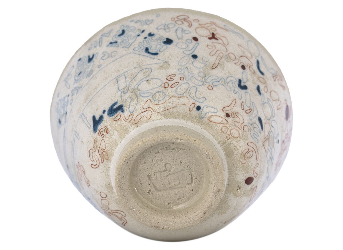Cup handmade Moychay # 41666, ceramic/hand painting, 'Tashkentocat', 53 ml.