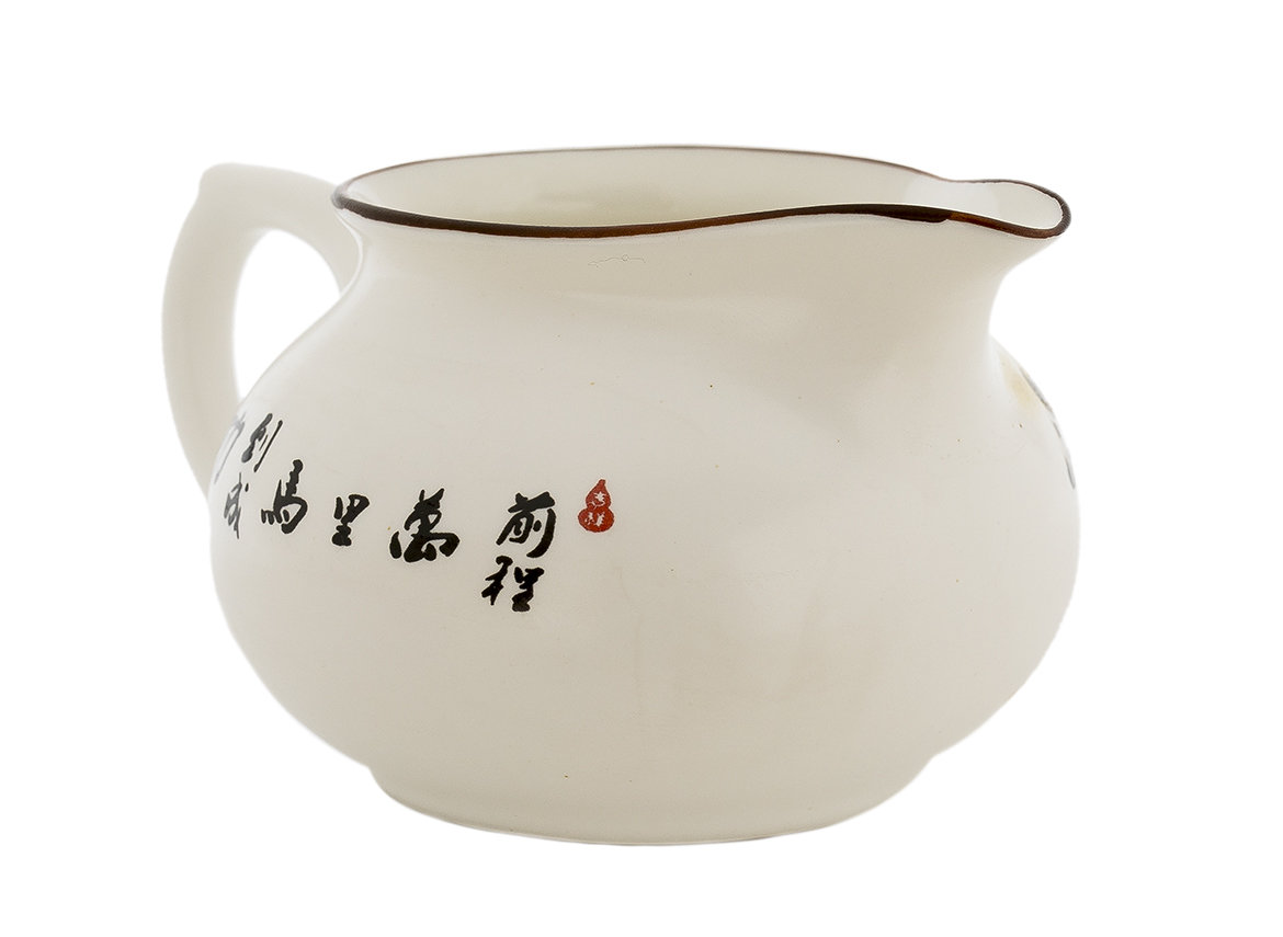 Set for tea ceremony (9 items) # 41979, porcelain: teapot 200 ml, gundaobey 200 ml, teamesh, six cups 45 ml.