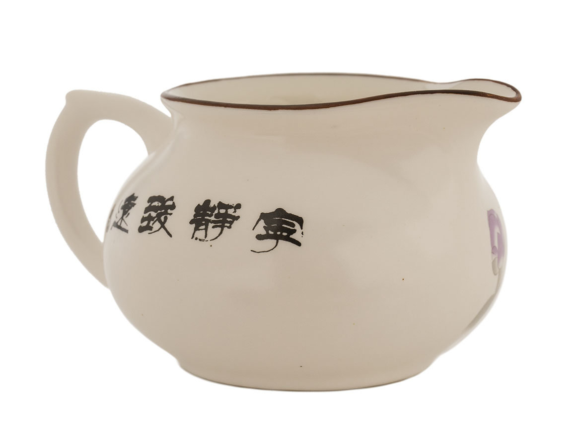 Набор посуды для чайной церемонии из 9 предметов # 41983, фарфор: гайвань 250 мл, гундаобэй 200 мл, сито, 6 пиал по 52 мл.