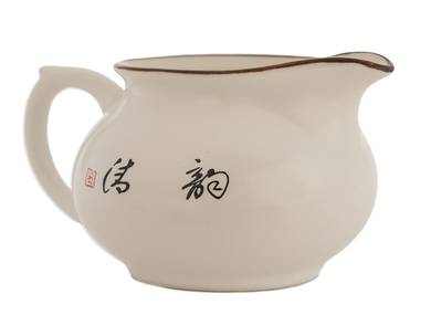 Набор посуды для чайной церемонии из 9 предметов # 41984, фарфор: гайвань 250 мл, гундаобэй 200 мл, сито, 6 пиал по 52 мл.