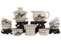 Набор посуды для чайной церемонии из 9 предметов # 41985, фарфор: гайвань 250 мл, гундаобэй 200 мл, сито, 6 пиал по 52 мл.