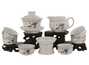 Набор посуды для чайной церемонии из 9 предметов # 41986, фарфор: гайвань 250 мл, гундаобэй 200 мл, сито, 6 пиал по 52 мл.