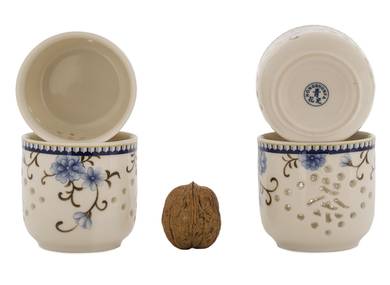 Set for tea ceremony (7 items) # 41987, porcelain: teapot 340 ml, six cups 117 ml.