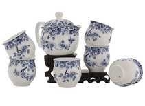 Набор посуды для чайной церемонии из 7 предметов # 41989 фарфор: чайник 340 мл 6 пиал по 117 мл