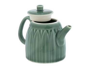 Набор посуды для чайной церемонии из 7 предметов # 41992, фарфор: чайник 340 мл, 6 пиал по 117 мл.