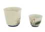 Set for tea ceremony (9 items) # 42001, porcelain: teapot 190 ml, gundaobey 200 ml, teamesh, six cups 60 ml.
