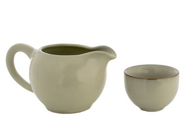 Набор посуды для чайной церемонии из 9 предметов # 42004 фарфор: чайник 225 мл гундаобэй 210 мл сито 6 пиал по 60 мл