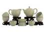 Набор посуды для чайной церемонии из 9 предметов # 42004, фарфор: чайник 225 мл, гундаобэй 210 мл, сито, 6 пиал по 60 мл.