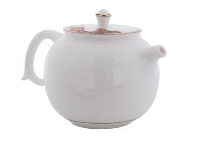 Набор посуды для чайной церемонии из 9 предметов # 42021, фарфор: чайник 225 мл, гундаобэй 210 мл, сито, 6 пиал по 60 мл.