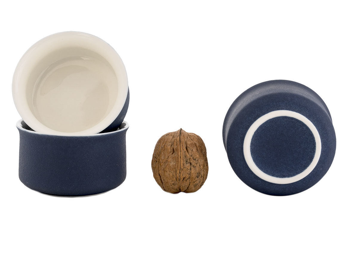 Набор посуды для чайной церемонии из 9 предметов # 42039, фарфор: чайник 230 мл, гундаобэй 230 мл, 6 пиал по 60 мл, чайница